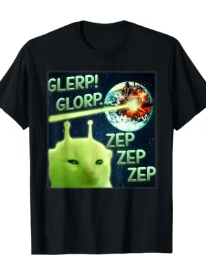 Funny Alien Cat T-shirt Fashionable Short-sleeved Casual Soft Sports FunGraphic Kawaii Clothes Women Clothing Aesthetic Vintage