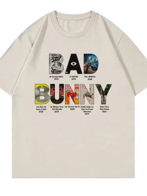 BAD BUNNY DeBÍ TiRAR MáS FOToS TShirt All Album Women Clothing Retro Harajuku High Quality Clothes Fans TShirts