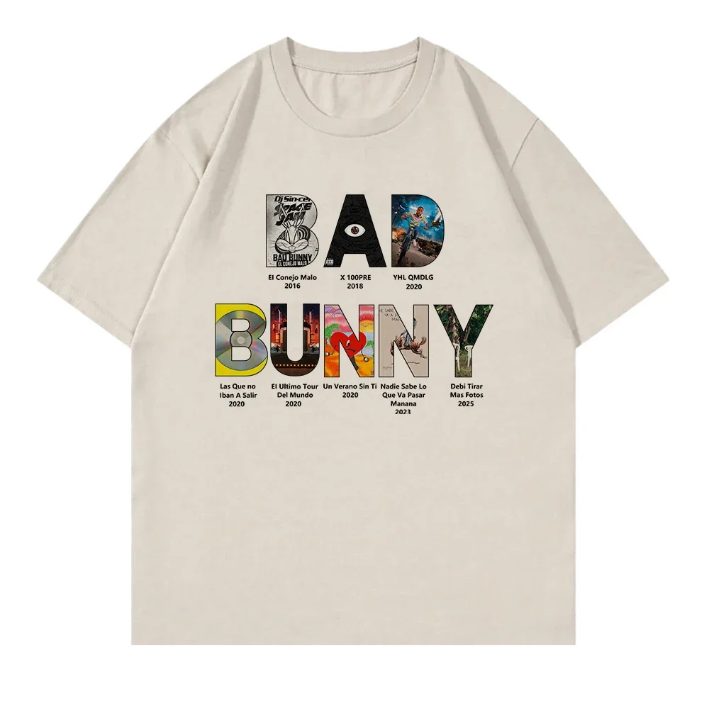 BAD BUNNY DeBÍ TiRAR MáS FOToS TShirt All Album Women Clothing Retro Harajuku High Quality Clothes Fans TShirts